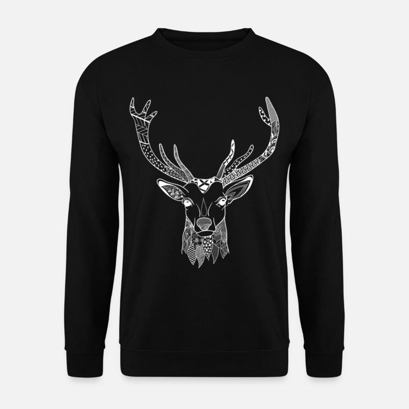 deer head - Unisex Sweatshirt - black