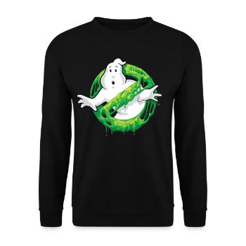 Ghostbusters Schleim Logo - Unisex Pullover - Schwarz - Vorne - Alina (178cm) & Michal (187cm)