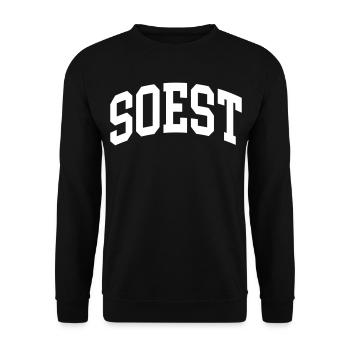 Soest - Unisex Pullover - Schwarz - Vorne - Alina (178cm) & Michal (187cm)