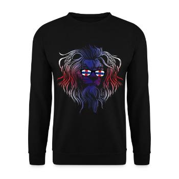 Netherlands Antilles - Unisex Sweatshirt - black - Front - Alina (178cm) & Michal (187cm)