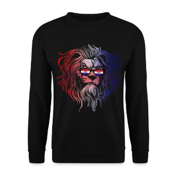 Croatia - Unisex Sweatshirt - black - Front - Alina (178cm) & Michal (187cm)