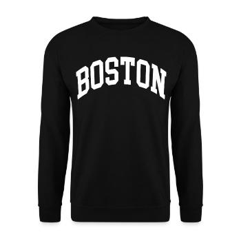 Boston - Unisex Sweatshirt - black - Front - Alina (178cm) & Michal (187cm)
