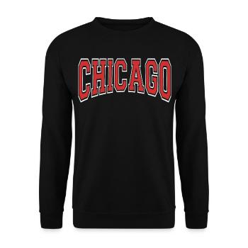 Chicago - Unisex Sweatshirt - black - Front - Alina (178cm) & Michal (187cm)
