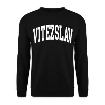 Vitezslav - Sweat-shirt Unisexe - noir - Devant - Alina (178cm) & Michal (187cm)