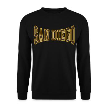 San Diego - Unisex Sweatshirt - black - Front - Alina (178cm) & Michal (187cm)