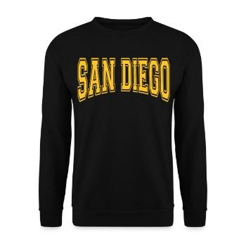 San Diego - Unisex Sweatshirt - black - Front - Alina (178cm) & Michal (187cm)
