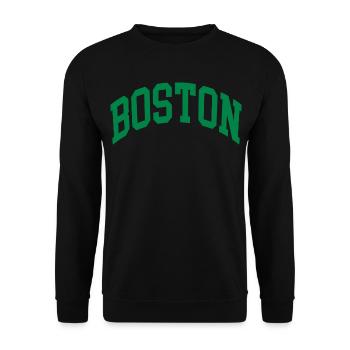 Boston - Unisex Sweatshirt - black - Front - Alina (178cm) & Michal (187cm)