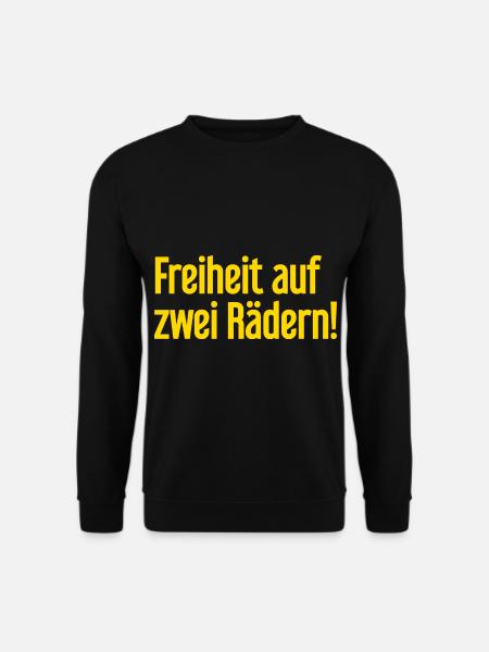 Freiheit auf Zwei Rädern - Fahrradfahrer Design - Unisex Pullover - Schwarz