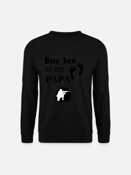 In the footsteps of my dad. - Unisex Sweatshirt - black