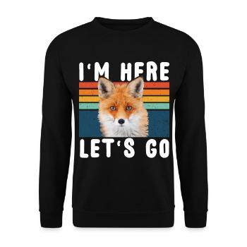 Fox - Unisex Sweatshirt - black - Front - Alina (178cm) & Michal (187cm)