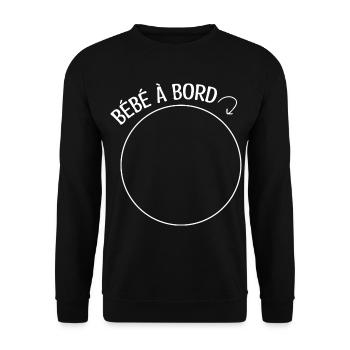 bébé à bord - Sweat-shirt Unisexe - noir - Devant - Alina (178cm) & Michal (187cm)