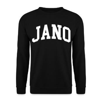 Jano - Unisex Sweatshirt - black - Front - Alina (178cm) & Michal (187cm)