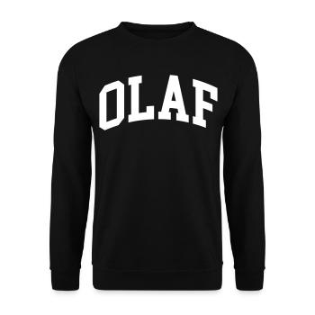 Olaf - Unisex Pullover - Schwarz - Vorne - Alina (178cm) & Michal (187cm)
