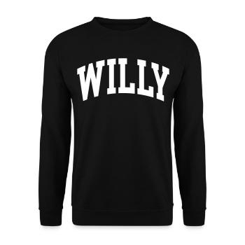 Willy - Unisex Sweatshirt - black - Front - Alina (178cm) & Michal (187cm)