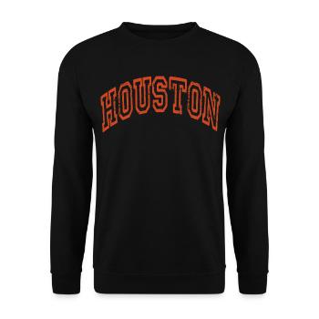 Houston - Unisex Pullover - Schwarz - Vorne - Alina (178cm) & Michal (187cm)