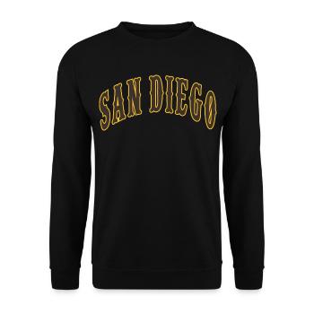 San Diego - Unisex Pullover - Schwarz - Vorne - Alina (178cm) & Michal (187cm)