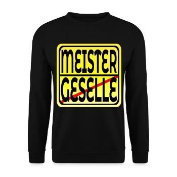 Meisterprüfung bestanden - MEISTER GESELLE - Unisex Pullover - Schwarz - Vorne - Alina (178cm) & Michal (187cm)