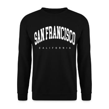 San Francisco - Unisex Sweatshirt - black - Front - Alina (178cm) & Michal (187cm)