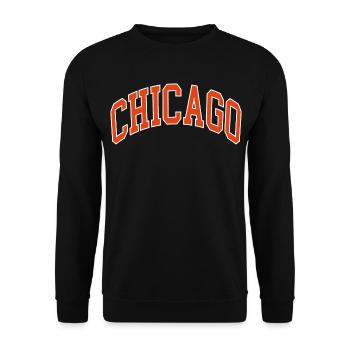 Chicago - Unisex Sweatshirt - black - Front - Alina (178cm) & Michal (187cm)