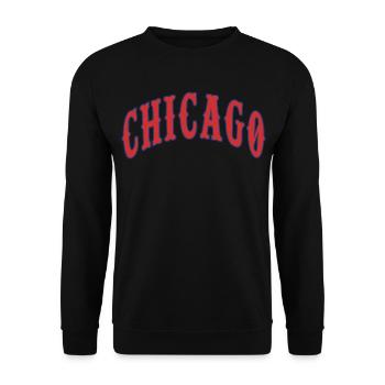Chicago - Unisex Sweatshirt - black - Front - Alina (178cm) & Michal (187cm)
