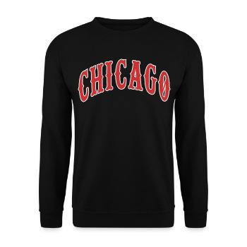 Chicago - Unisex Sweatshirt - black - Front - Alina (178cm) & Michal (187cm)