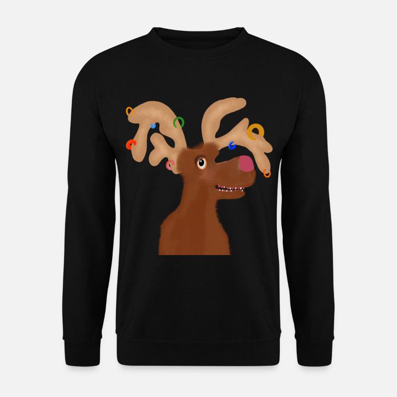 Rudolph the Reindeer Piercing - Unisex Sweatshirt - black