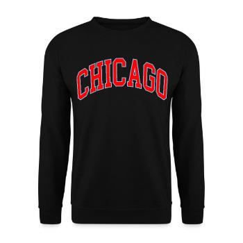 Chicago - Unisex Sweatshirt - black - Front - Alina (178cm) & Michal (187cm)