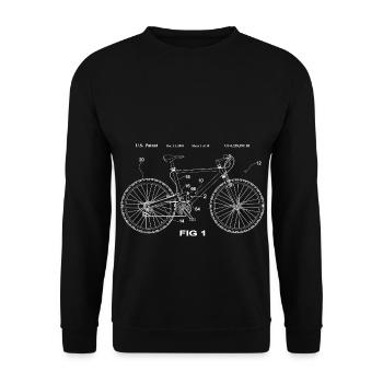 Mountain Bike MTB Bike Bike Patent Gift - Unisex Sweatshirt - black - Front - Alina (178cm) & Michal (187cm)
