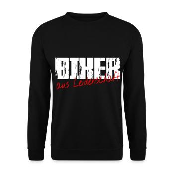 Biker aus Leidenschaft - Unisex Pullover - Schwarz - Vorne - Alina (178cm) & Michal (187cm)