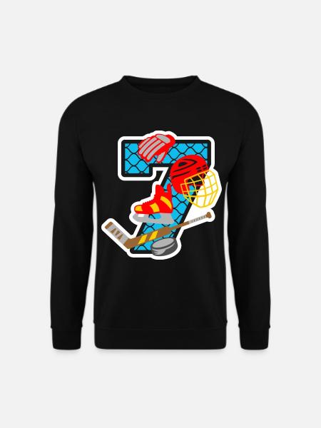 Eishockey 7. Geburtstagsparty Nummer 7 - 7 Jahre - Unisex Pullover - Schwarz