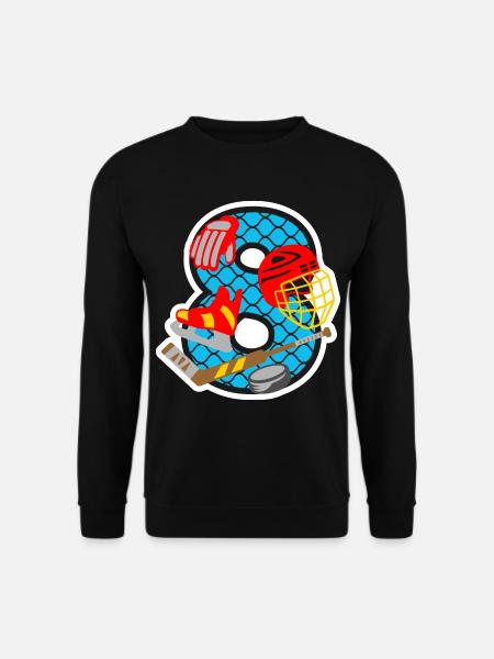 Eishockey 8. Geburtstagsparty Nummer 8 - 8 Jahre - Unisex Pullover - Schwarz