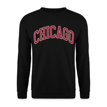 Chicago - Sweat-shirt Unisexe - noir - Devant - Alina (178cm) & Michal (187cm)