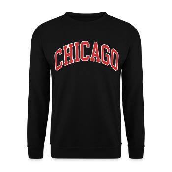 Chicago - Unisex Sweatshirt - black - Front - Alina (178cm) & Michal (187cm)