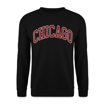 Chicago - Unisex Sweatshirt - black - Front - Alina (178cm) & Michal (187cm)