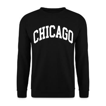 Chicago - Unisex Sweatshirt - black - Front - Alina (178cm) & Michal (187cm)