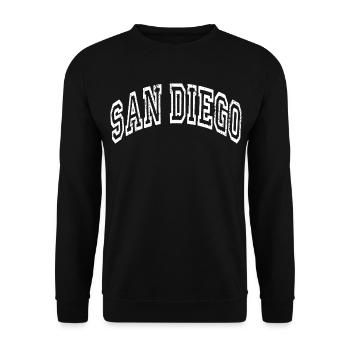 San Diego - Unisex Sweatshirt - black - Front - Alina (178cm) & Michal (187cm)