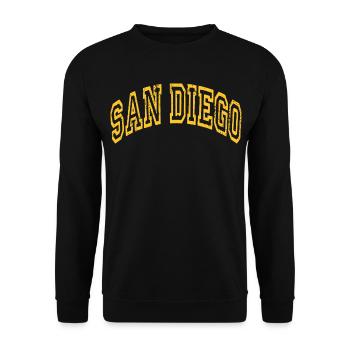 San Diego - Unisex Sweatshirt - black - Front - Alina (178cm) & Michal (187cm)