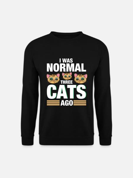 Ero normale tre gatti fa - Cat Cats Muster - Felpa unisex - nero
