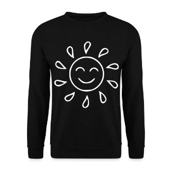 Soleil Dessin Nature Croquis Blanc - Sweat-shirt Unisexe - noir - Devant - Alina (178cm) & Michal (187cm)