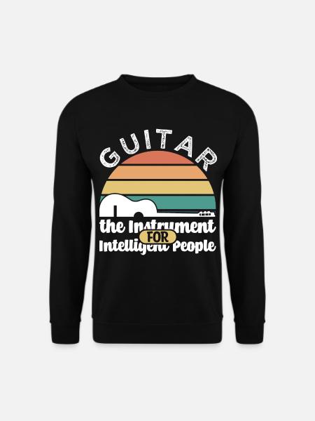 Guitar retro saying - Unisex Sweatshirt - black