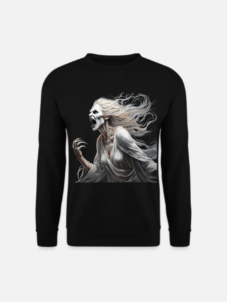 Gruseliges Halloween-partykostüm Banshee - Unisex Sweatshirt - black