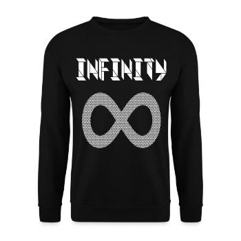 infinity, infinity - symbol, lying 8 - Unisex Sweatshirt - black - Front - Alina (178cm) & Michal (187cm)
