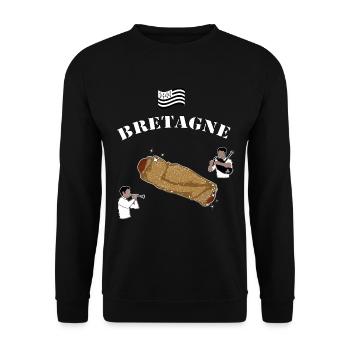 bretagne galette saucisse - Sweat-shirt Unisexe - noir - Devant - Alina (178cm) & Michal (187cm)