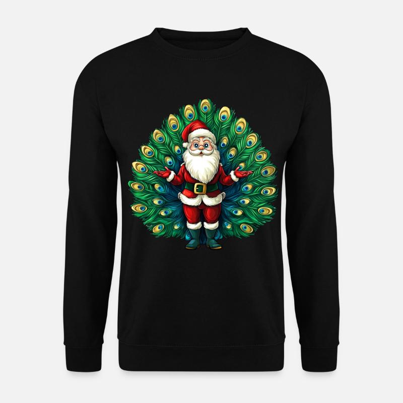 Weihnachtsmann Vogelstrauss - Unisex Pullover - Schwarz