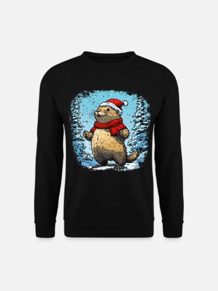Marmottes de Noël - Sweat-shirt Unisexe - noir