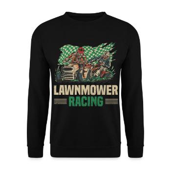 Tondeuse à gazon Racing Vintage Lawn Mower Race - Sweat-shirt Unisexe - noir - Devant - Alina (178cm) & Michal (187cm)