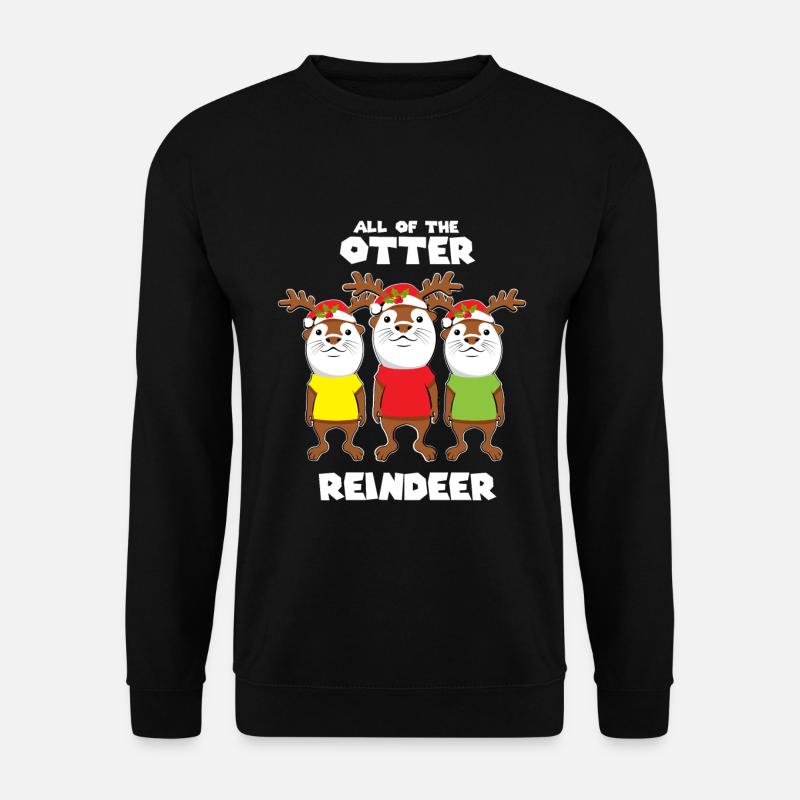 Weihnachten Rentierotter - Unisex Pullover - Schwarz