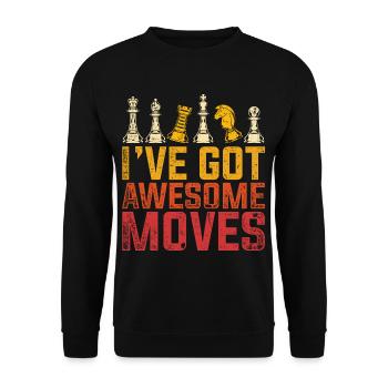 Échecs cadeau joueur d'échecs - Sweat-shirt Unisexe - noir - Devant - Alina (178cm) & Michal (187cm)