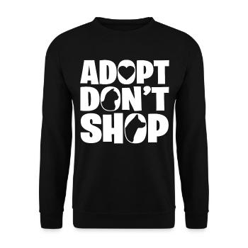 Adopt pet - Unisex Sweatshirt - black - Front - Alina (178cm) & Michal (187cm)