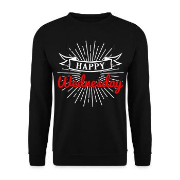 Joyeux mercredi Joyeux mercredi, jour de commémoration - Sweat-shirt Unisexe - noir - Devant - Alina (178cm) & Michal (187cm)